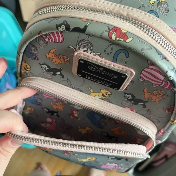 Loungefly Gray and Pink Disney Cats Backpack - Picture 2 of 5